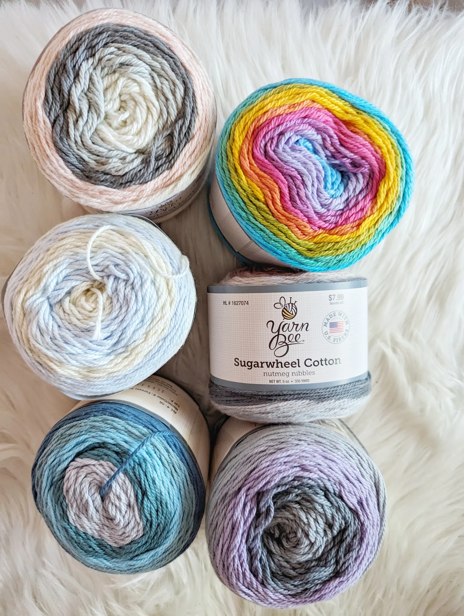 Yarn Bee Sugarwheel cotton gradient yarn cake